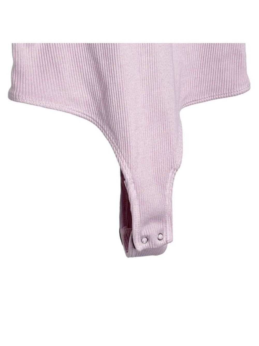 New Agolde Bea Cutaway Bodysuit In Lavender size M - Picture 7 of 8